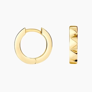 14K Yellow GoldSol Huggie Hoop Earrings