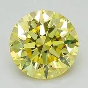 1.56 Ct. Fancy Vivid Yellow Round Lab Created Diamond