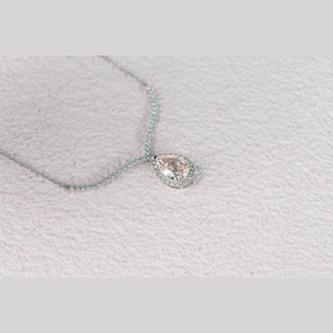 Pink Pear Diamond Necklace