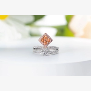 Pink Princess Diamond Ring