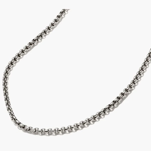 Round Box Chain Necklace Titanium