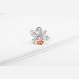 Pink Oval Diamond Ring/Necklace