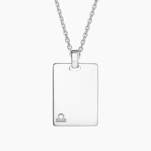 SilverLibra Zodiac Engravable Tag Pendant