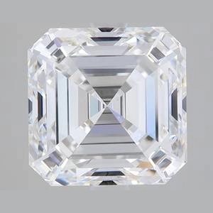 3.66 Carat Asscher Lab Created Diamond Ideal Cut • E Color • VVS2 Clarity