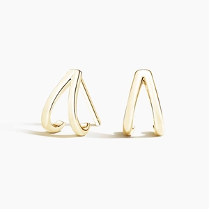 14K Yellow GoldZuri Huggie Earrings