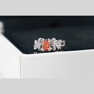 Pink Radiant Diamond Ring