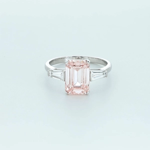 Emerald Pink Diamond Ring
