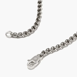 Round Box Chain Necklace Titanium