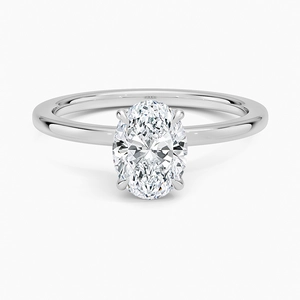 Secret Halo with 1ct Oval Certified Lab Diamond