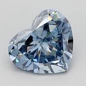 New 1.06 Ct. Fancy Deep Blue Heart Lab Created Diamond
