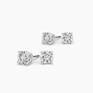 18K White GoldLab Diamond Stud Set