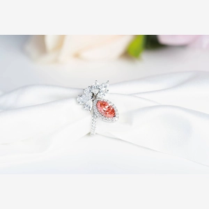 Red Marquise Diamond Ring