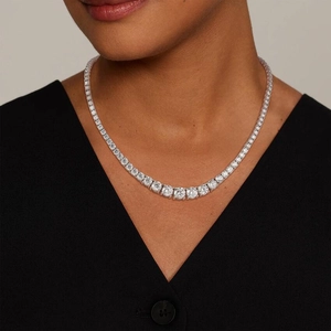 14K White GoldDita Lab Grown Diamond Necklace (22 ct. tw.)