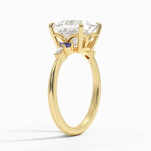 Nadia Sapphire and Lab Diamond Engagement Ring