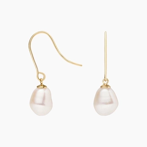 14K Yellow GoldBaroque Freshwater Cultured Pearl Earrings