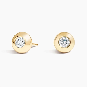 14K Yellow GoldLab Diamond Bubble Stud Earrings (3/8 ct. tw.)