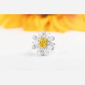 Yellow Radiant Diamond Ring