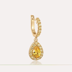 Halo Diamond Drop Earrings