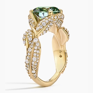 Jane Goodall Olive Branch Lab Diamond Cocktail Ring (3 3/4 ct. tw.) in 18K Yellow Gold