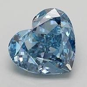 1.49 Ct. Fancy Vivid Blue Heart Lab Created Diamond