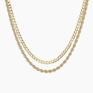 14K Yellow GoldThe Trailblazer Chain Necklace Set