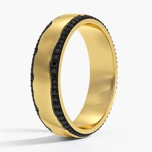 Glacier Eternity Black Diamond 6mm Wedding Ring