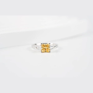 Yellow Princess Diamond Ring