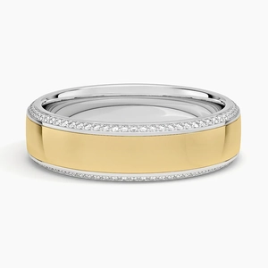 Avalon Mixed Metal Eternity Diamond 6mm Wedding Ring