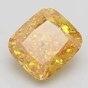 New 1.51 Ct. Fancy Vivid Yellow Cushion Lab Created Diamond