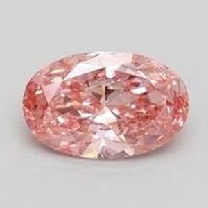 0.9 Ct. Fancy Vivid Pink Oval Lab Created Diamond