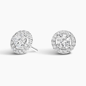 18K White GoldLab Grown Diamond Halo Stud Earrings (1 7/8 ct. tw.)