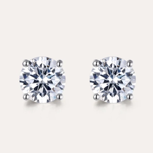 Solitaire Diamond Stud Earring, 1ct