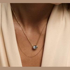 Lucia Necklace 18k Gold Vermeil, Lab Grown White Sapphire