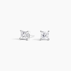 18K White GoldPrincess Lab Diamond Stud Earrings (1/2 ct. tw.)