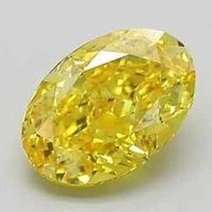1.8 Ct. Fancy Vivid Yellow Oval Lab Created Diamond