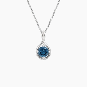 SilverLondon Blue Topaz Twist Pendant