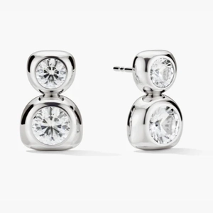 Sterling Silver, Lab Grown White Sapphire