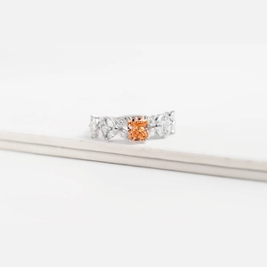 Pink Princess Diamond Ring