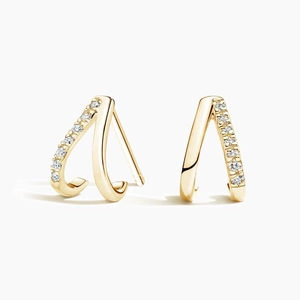 Zuri Diamond Huggie Earrings