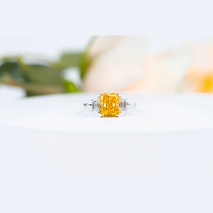 Yellow Radiant Diamond Ring