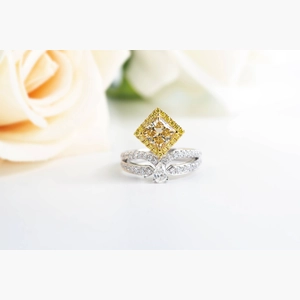 Yellow Princess Diamond Ring