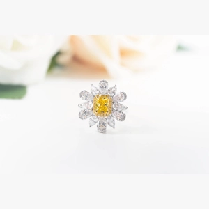 Yellow Radiant Diamond Ring