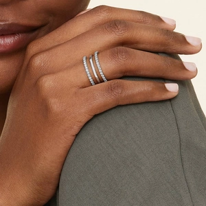 Abierta Triple Band Diamond Ring