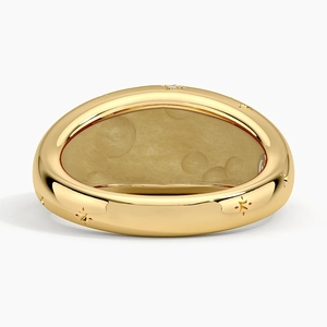 Leo Zodiac Constellation Diamond Dome Ring