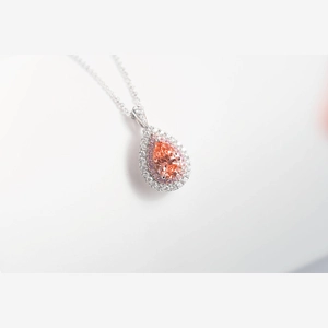Red Pear Diamond Ring/Necklace