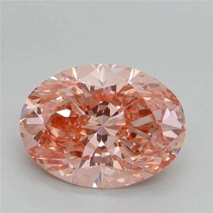 2.02 Ct. Fancy Intense Pink Oval Lab Grown Diamond
