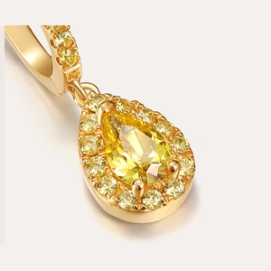 Halo Diamond Drop Earrings