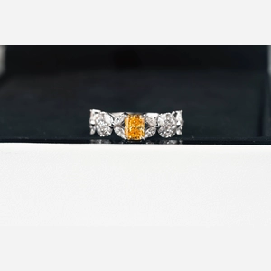 Yellow Radiant Diamond Ring