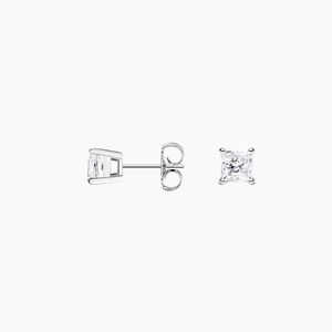 18K White GoldPrincess Diamond Stud Earrings (1/4 ct. tw.)