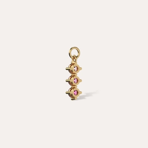 Gradient Mosaic Gemstone Hoop Charm